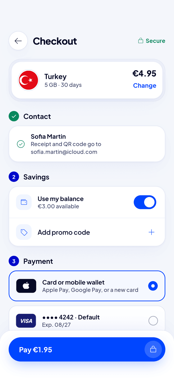 Spend your balance on the next plan at checkout.
